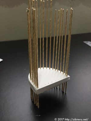 ミニチュア籐椅子作成方法