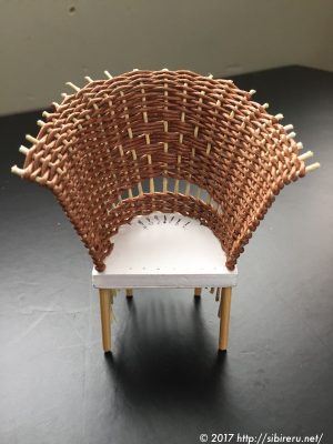 ミニチュア籐椅子作成方法