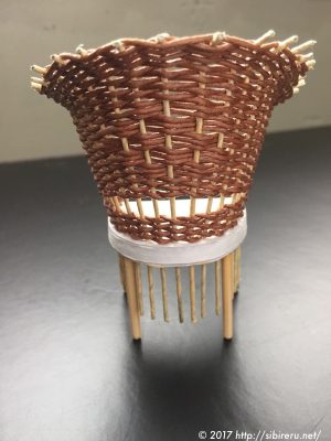 ミニチュア籐椅子作成方法