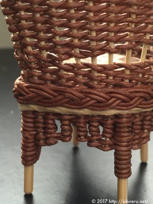 ミニチュア籐椅子作成方法