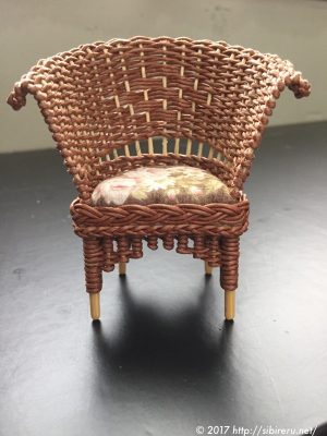 ミニチュア籐椅子作成方法