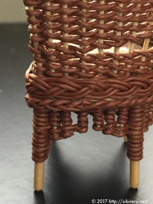 ミニチュア籐椅子作成方法