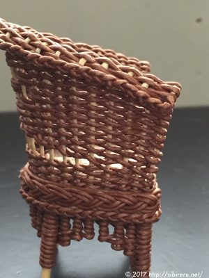 ミニチュア籐椅子作成方法