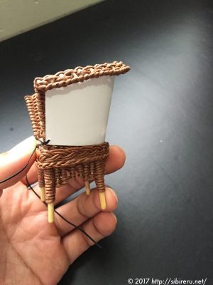 ミニチュア籐椅子作成方法