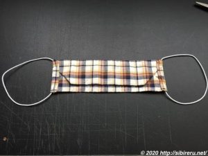 手縫い自作マスク耳かけ2
