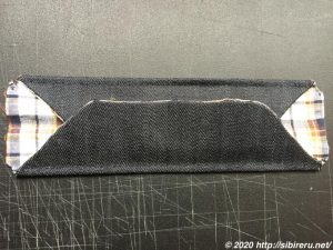 デニム手縫い自作マスク背面